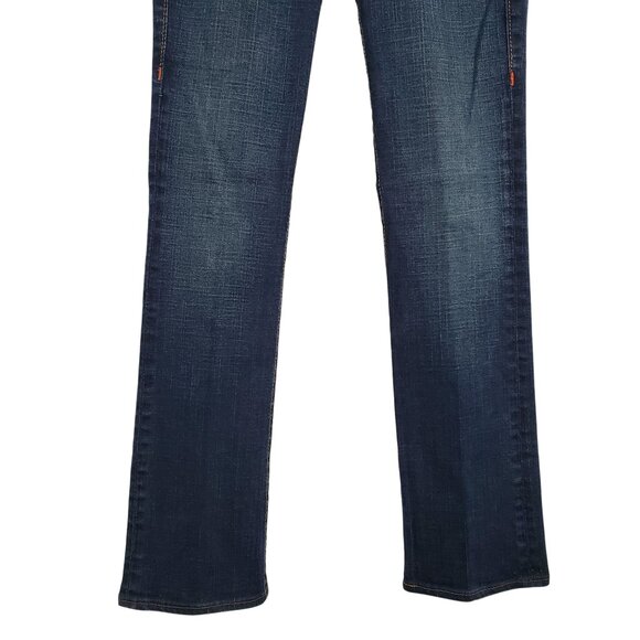 True Religion Women 28 Jeans Dark Low Rise Skinny Stretch Denim Classic Logo - Picture 6 of 13